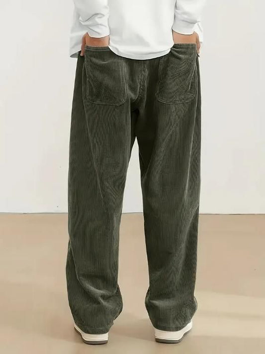Men's Loose Fit Corduroy Cargo Style Trouser